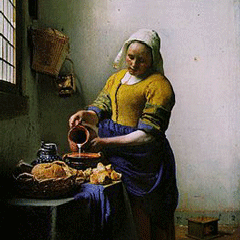 reproductie het melkmeisje van Johannes Vermeer